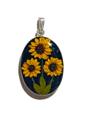 Sunflower Oval Pendant