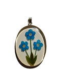 Forget Me Not Oval Pendant
